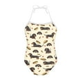 thumbnail image 1 of SEANATIVE One Piece Girls Swimwear Bikini Size 7-8 Y Casual Lace Up Bathing Suit for Kids Soft Dachshund Hog Dogs Kids Girls Swimsuit Tankini, 1 of 5