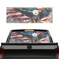 thumbnail image 1 of SEANATIVE Patriotic Decor Rear Window Decals for Trucks 66 x 22 Inch Pickup Back Window Tint Graphic See Through Vinyl Wrap Sun Block Coverage for Car Decor, American Flag Eagle, 1 of 7