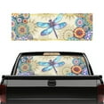 thumbnail image 1 of SEANATIVE Pickup Truck Rear Window Decal Perforated Vinyl See Through Graphic Sticker UV Protection Waterproof Easy Installation Universal Fit Automotive Decals, Boho Floral Dragonfly Blue, 1 of 7