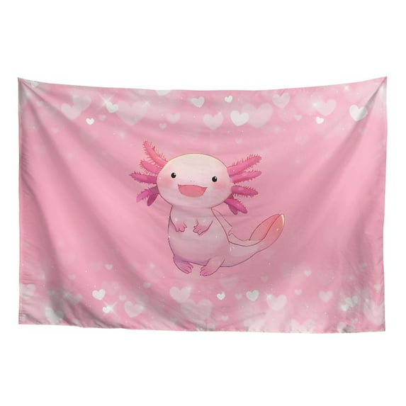 SEANATIVE Pink Axolotl Tapestry for Bedroom Cherry Blossom Wall Hanging Tapestry Aesthetic Tapestry Wall Hanging Small Tapestry for Bedroom Decorative for Home Decor