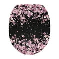 thumbnail image 1 of SEANATIVE Pink Cherry Blossom Toilet Seat Cover with Elastic Band Soft Toilet Lid Cover Elongated Toilet Seat Cover Bathroom Decor Absorbent Toilet Seat Lid Cover, 1 of 6