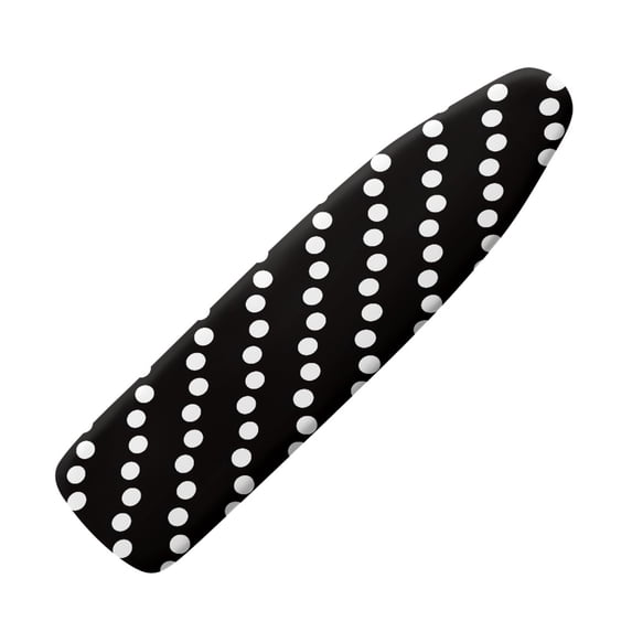 SEANATIVE Polka Dots Iron Board Covers with Padding Resist Scorching Thick Cover for Ironing Board, Black Stretchable Heat-Reflective Ironing Board Table Top Cover Protector Home Decor