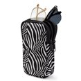 thumbnail image 1 of SEANATIVE Portable Sunglasses Case Neoprene Eyeglasses Pouch with Zipper, Dual Compartment Glasee Pouch Lightweight Protective Eyewear Case Multifunctional Glasses Bag, Zebra Print Black, 1 of 7