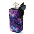 thumbnail image 1 of SEANATIVE Portable Sunglasses Case Neoprene Eyeglasses Pouch with Zipper, Dual Compartment Glasee Pouch Lightweight Protective Eyewear Case Multifunctional Glasses Bag, Violet Galaxy Butterfly, 1 of 7