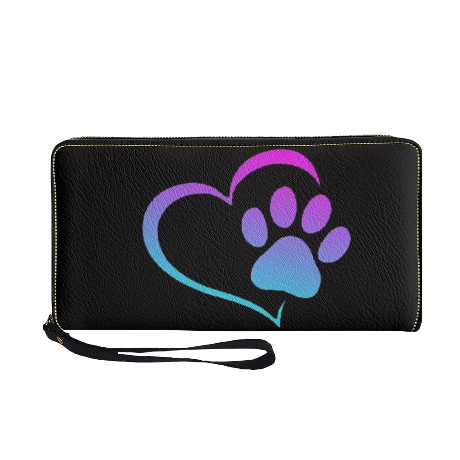 Colorful Pawprint Beaded Coin Purse LAC-CP-1075