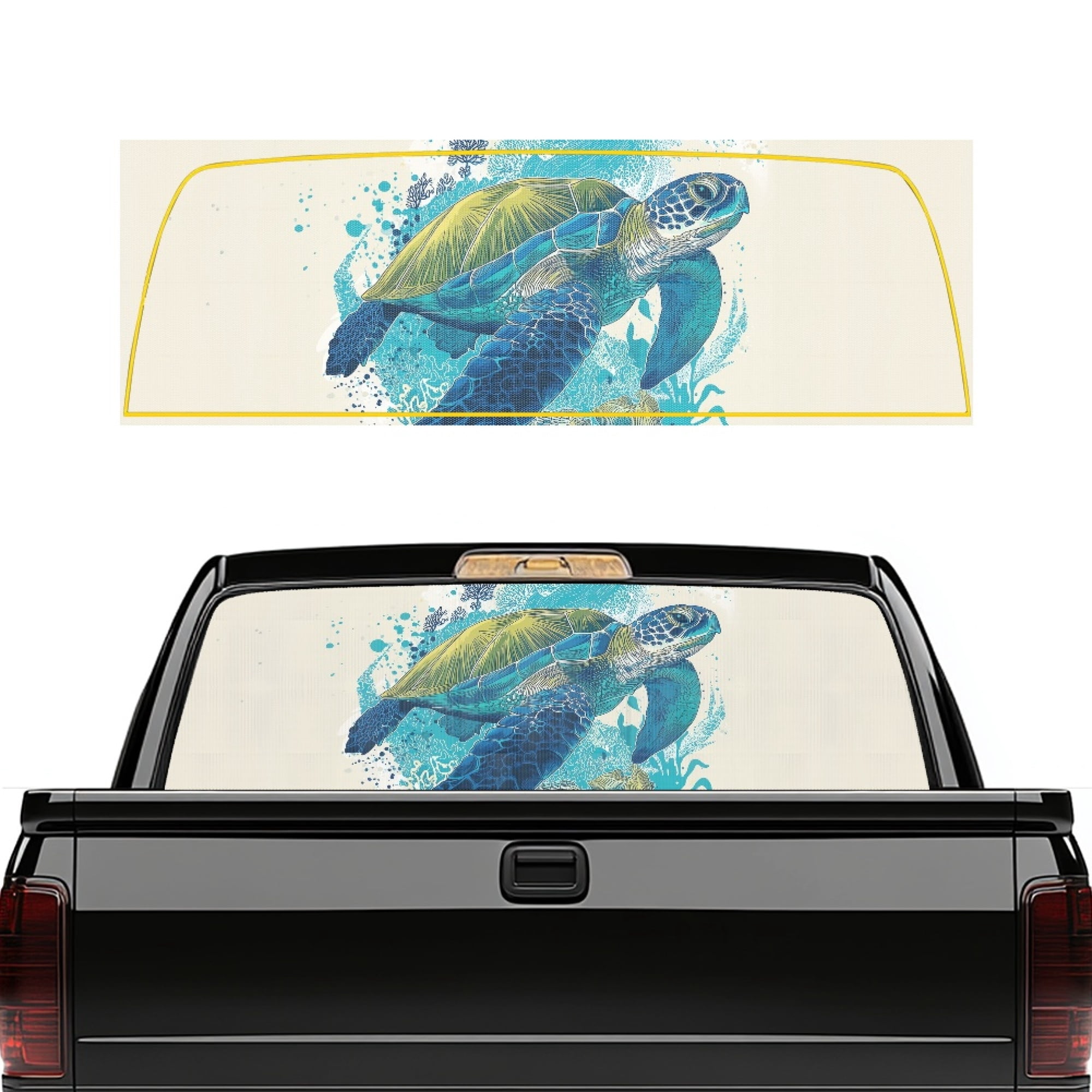 Seadan Rear Window Sticker SEANATIVE Rear Window Decals for Trucks 66 x 22 Inch Pickup Back Window ...