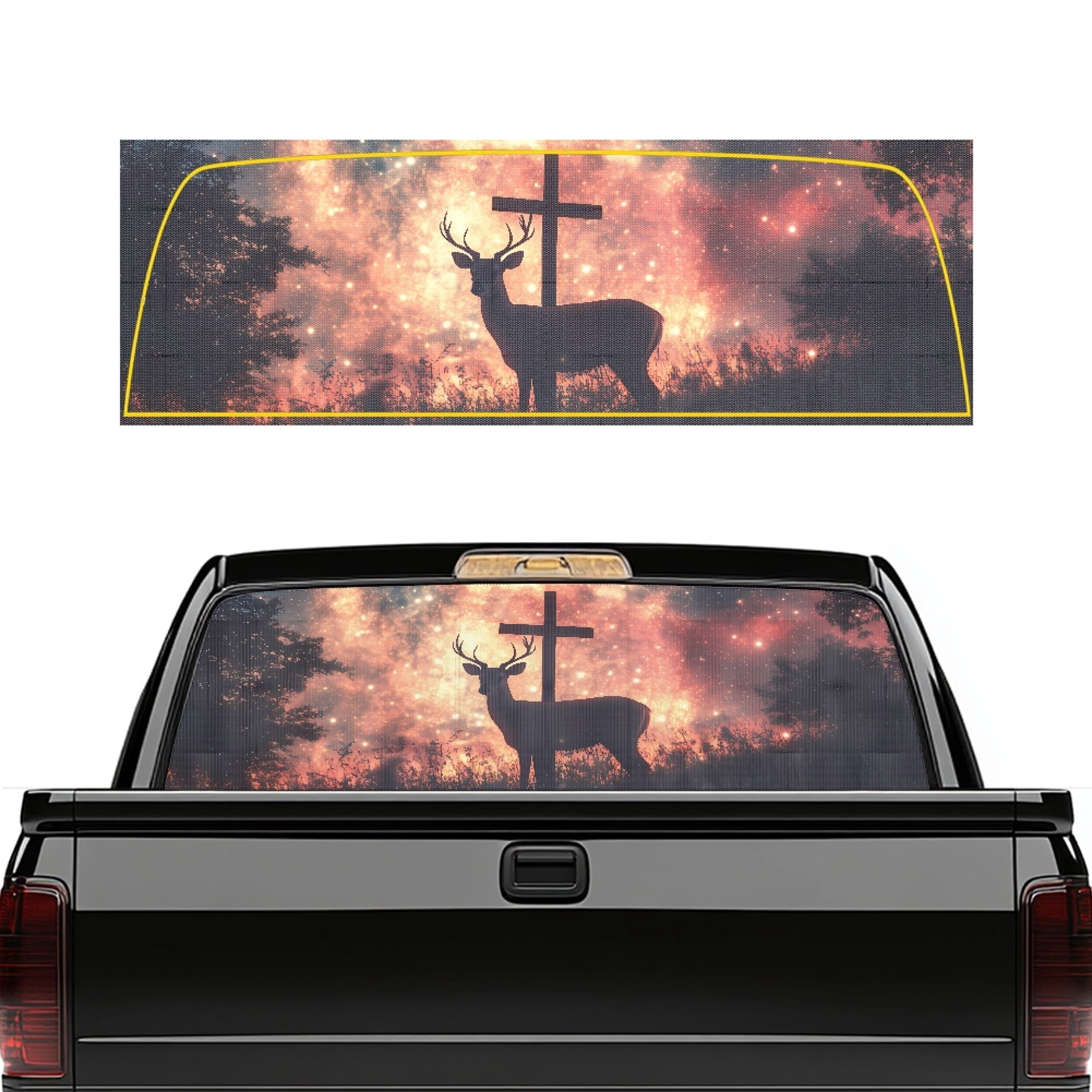 SEANATIVE Rear Window Decals for Trucks Full Window Coverage See ...