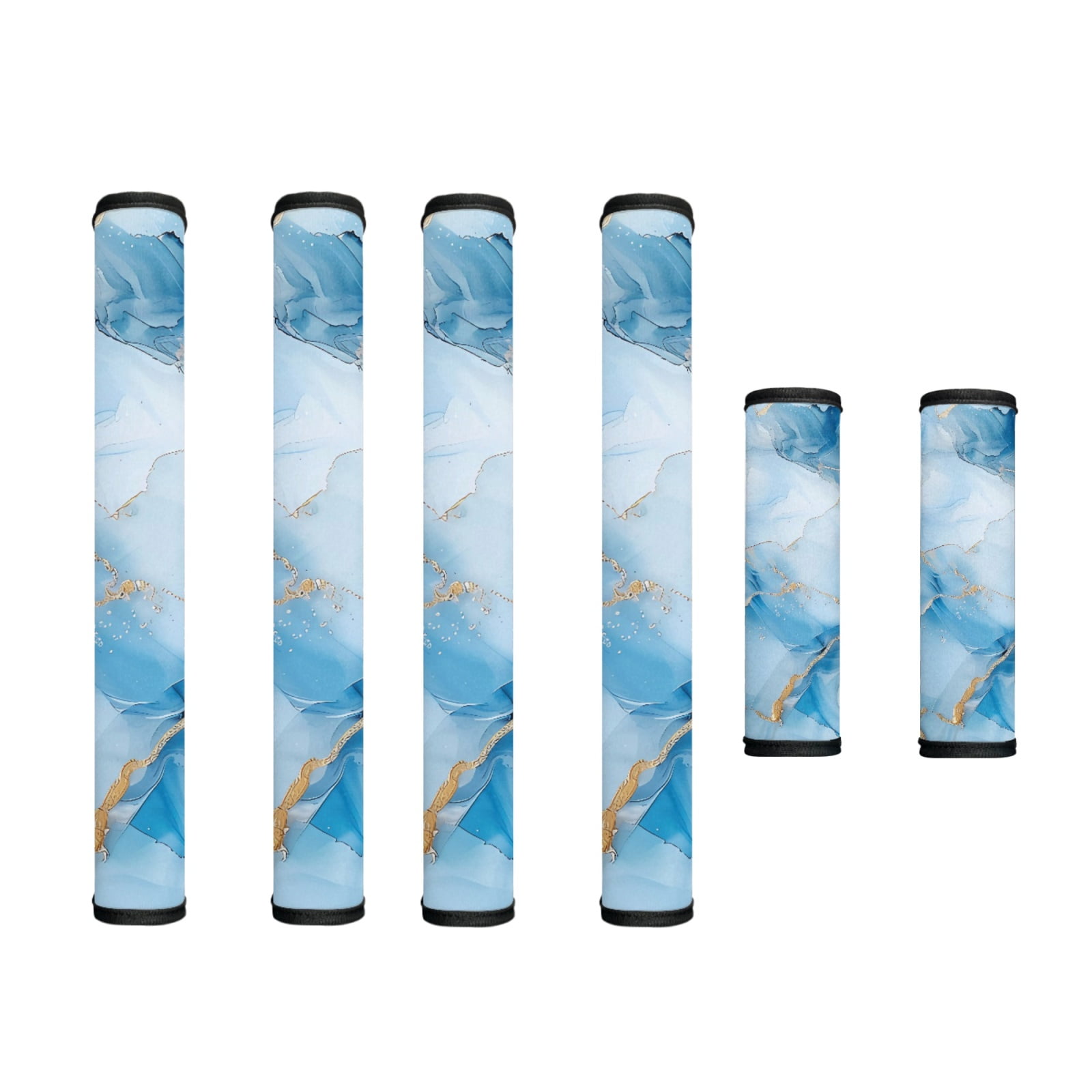 SEANATIVE Refrigerator Door Handle Covers Set of 6 Kitchen Electrical Appliances Handle Protector Waterproof Kitchen Home Accessories Prevent Everyday Wear and Tear, Fingertip, Blue Marble