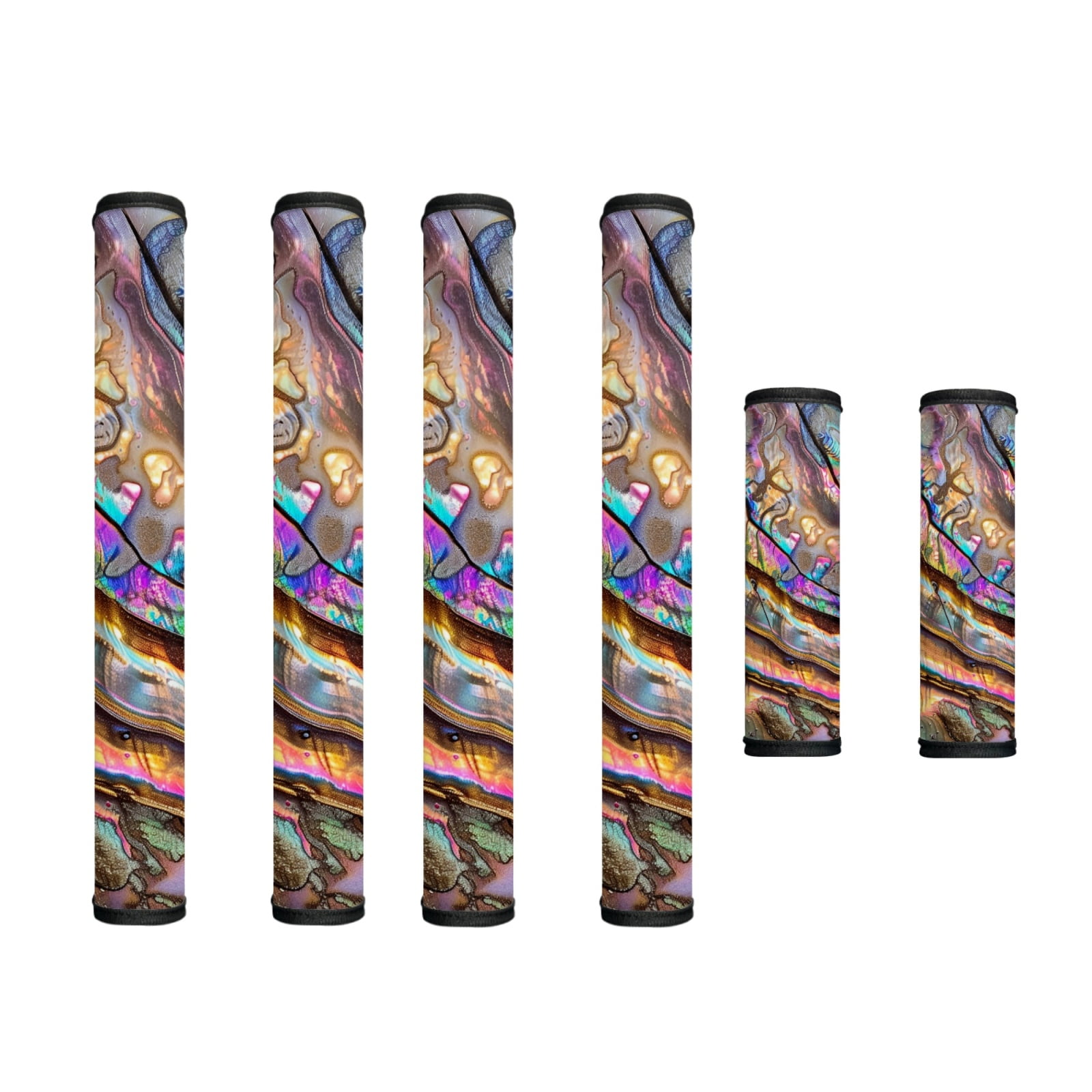 SEANATIVE Refrigerator Door Handle Covers Set of 6 Neoprene Kitchen Appliance Handle Anti-Dust Protector for Fridge Microwave Kitchen Cabinet Stove Dishwasher, Abalone Shell Print Iridescence