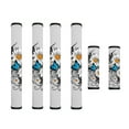 thumbnail image 1 of SEANATIVE Refrigerator Door Handle Covers Set of 6 Protective Waterproof Kitchen Electrical Appliance Decor Handles for Fridge, Microwave, Oven, Kitchen Cabinet, Daisy Butterfly Gray, 1 of 7