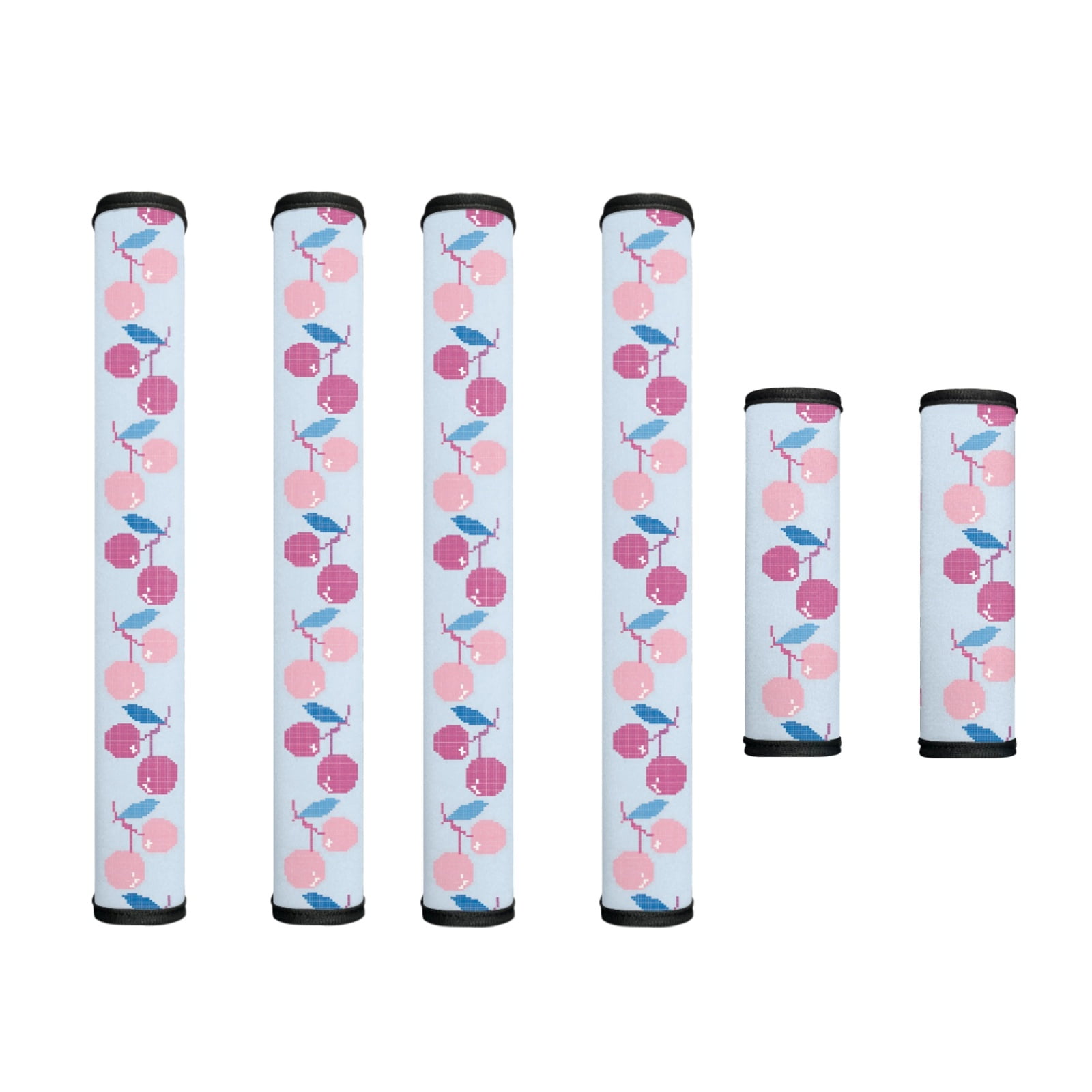 SEANATIVE Refrigerator Door Handle Covers Set of 6 Washable Kitchen Electrical Appliance Decor Handles Protective Fridge Decorations Keep Off Fingerprints, Liquids, Oil Stains, Cherry Light Blue