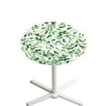 thumbnail image 1 of SEANATIVE Round Cocktail Tables Cover Stretchy Small Round Table Cloth 24 Inch Table Cap with Elastic Fit Prevent Wear and Tear Highboy Tablecloth for Cocktail Table, Green Leaf, 1 of 7