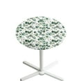 thumbnail image 1 of SEANATIVE Round Table Covers with Elastic Edged 24 x 24 Inch Cocktail Tablecloths Decorative High Top Table Cloth Table Decorations for Banquets Celebrations, Eucalyptus Leaf White, 1 of 7