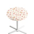 thumbnail image 1 of SEANATIVE Round Table Covers Washable Stretch Spandex Cocktail Tablecloth with Elastic Edged Round Table Cloth for for Banquets Birthday Parties 24 Inch, Cat Strawberry Donut Ice Cream Love, 1 of 7