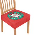thumbnail image 1 of SEANATIVE Santa Claus Chair Covers for Dining Chairs Reusable Chair Seat Covers with Elastic Band Red Chair Protector Covers Christmas Chair Seat Decorative Cover for Bar Hotel Restaurant, 2 Pcs, 1 of 7