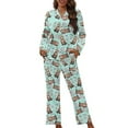 thumbnail image 1 of SEANATIVE Sea Otter Button Up Pajamas for Women Size 4XL Long Sleeve Nightwear for Women Sleepwear 2 PCS Long Sleeve Womens Button Down Pajama Sets with Pockets, 1 of 7