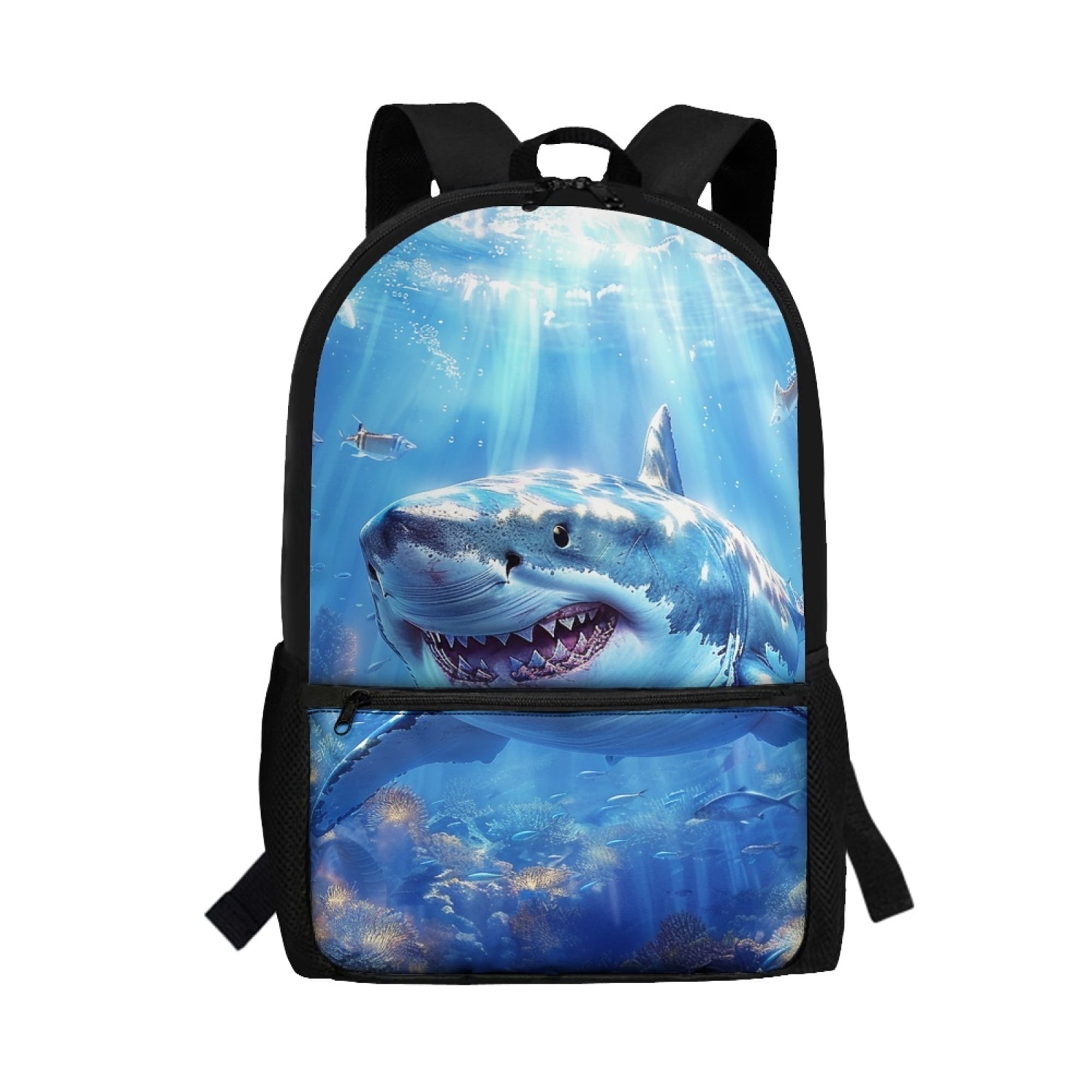 SEANATIVE Shark Print Backpack for Kids Boys 8 10 Soft Elementary School Book Bags Large Capacity Children School Bag Backpacks 4Th Grade Walmart