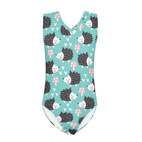 SEANATIVE Size 13-14 T Bathing Suit One Piece Breathable Kids Girls Bikini Swimsuit Soft Mushroom Hedgehogs Beach Swimwear Body Suits
