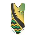 thumbnail image 1 of SEANATIVE Size 7-8 T One Piece Bathing Suit Soft Jamaica Flag Kids Girls Bikini Swimsuit Green Breathable Beach Sleeveless Swimwear for Kids, 1 of 7