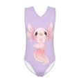thumbnail image 1 of SEANATIVE Size 7-8 Y Bathing Suit One Piece Breathable Bikini Swimming Suit for Kids Girls Cartoon Axolotl Sleeveless Beach Swimwear, 1 of 7