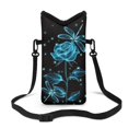 thumbnail image 1 of SEANATIVE Small Cell Phone Purse Crossbody Bags for Women Men Water-Resistant Neoprene Lightweight Phone Bag Case for Cellphone, Keys, Earphone, Cashes, 8 x 4 inch, Rose Dragonfly Black, 1 of 7