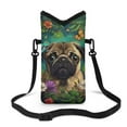 thumbnail image 1 of SEANATIVE Small Crossbody Phone Carry Pouch for Women Men with Removable Adjustable Strap Waterproof Mini Shoulder Bag Fits Most Smartphones, 8 x 4 inch, Pug Dog Butterfly Daisy Flower, 1 of 7