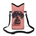 thumbnail image 1 of SEANATIVE Small Crossbody Purses for Women Men Cellphone Pouch Waterproof Phone Carrier Bag with Removable Shoulder Strap for Galaxy S24/23/22/21 Ultra, 8 x 4 inch, Dachshund Pink, 1 of 7