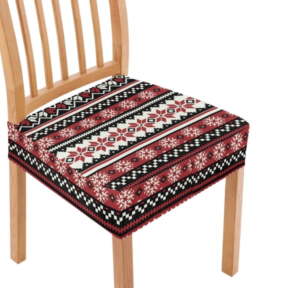 SEANATIVE Snowflake Chair Covers for Dining Room Set of 2 Elastic Dining Chair Seat Covers Armless Chair Cushion Covers for Living Room Dining Chair Slipcovers Christmas Party Accessories