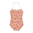 thumbnail image 1 of SEANATIVE Soft Kids Swimwear Girls Leusure Bananas Fruit Girls One Piece Swimsuit Size 1-2 Hawaii Quick Dry Lace Up Kids Sleeveless Swim Shirt, 1 of 5