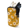 thumbnail image 1 of SEANATIVE Soft Neoprene Zipper Eyeglasses Pouch with Double Compartment Glasses Case Water-Resistant Lightweight Portable Eyewear Holder Bag for Women Men Travel, Yellow Daisy Print, 1 of 7