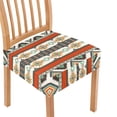 thumbnail image 1 of SEANATIVE Southwest Aztec Chair Seat Covers for Dining Chairs Set of 4 Stretch Chair Covers Armless Chair Cover Protector Reusable Chair Slipcovers for Kitchen Restaurant Chair Seat Decor, 1 of 7
