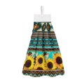 thumbnail image 1 of SEANATIVE Southwest Aztec Hand Towels for Bathroom Set of 2 Sunflower Hanging Hand Towels for Kitchen Highly Absorbent Hand Towels with Button Loop Fingertip Towel Indoor Home Decor, 1 of 7