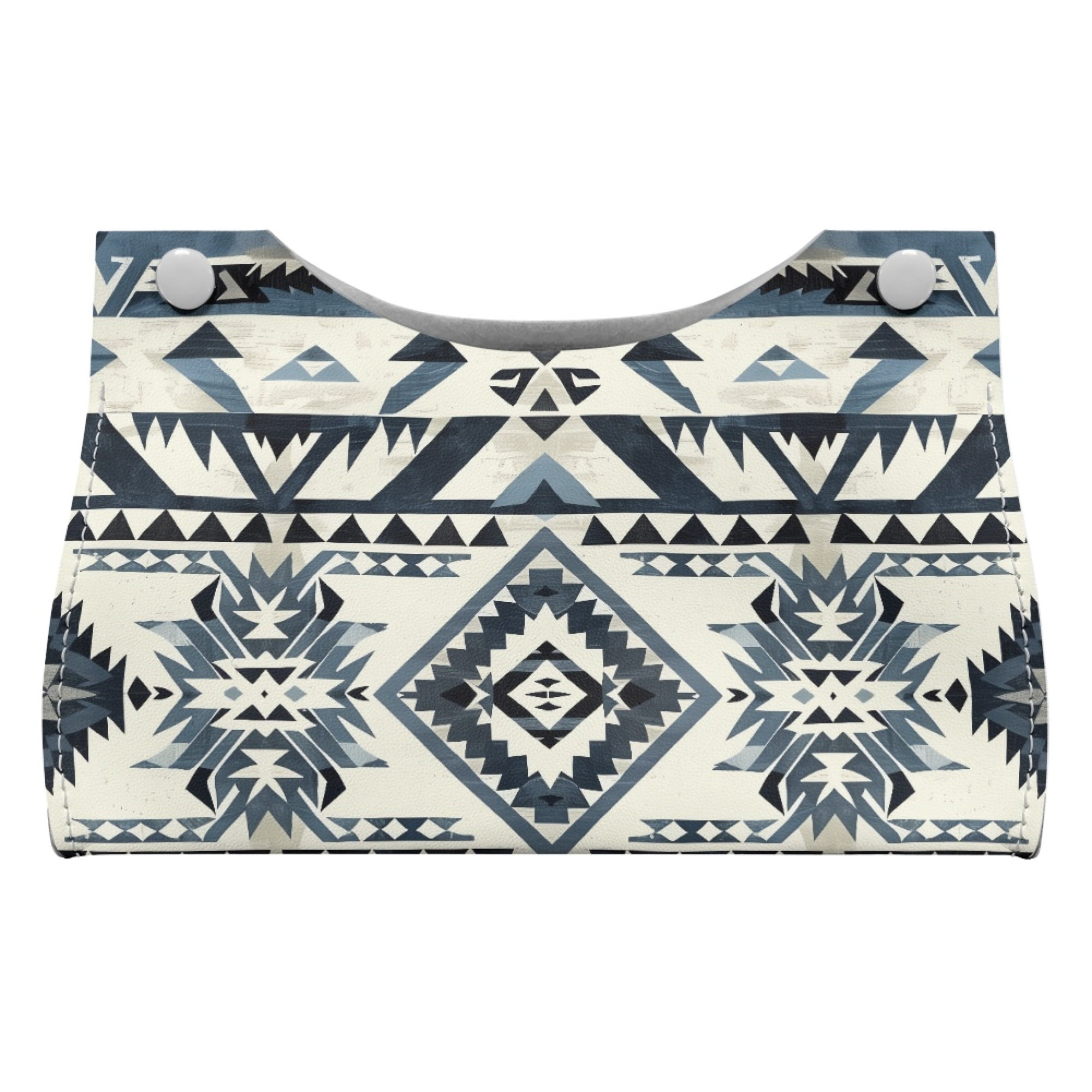 SEANATIVE Southwest Aztec Tissue Box Cover PU Leather Tissue Box Holder ...