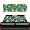 thumbnail image 1 of SEANATIVE St. Patrick's Day Decor Truck Window Graphic Decal Waterproof Perforated Vinyl Stickers See-Through Design Car Rear Film Decal for Pickups Trucks, Shamrock Leaf Black Green, 1 of 7