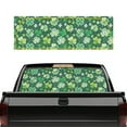 thumbnail image 1 of SEANATIVE St. Patrick's Day Pickup Truck Rear Window Decal See Through Graphic Sticker UV Protection Waterproof Easy Installation Universal Fit Automotive Decals, Green Shamrock Leaf Print, 1 of 7