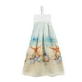 thumbnail image 1 of SEANATIVE Starfish Hanging Hand Towels for Bathroom Set of 3 Seaside Hand Drying Towels with Hanging Loop Fast Drying Hang Towel for Dining Room Laundry Room Decor, 1 of 7
