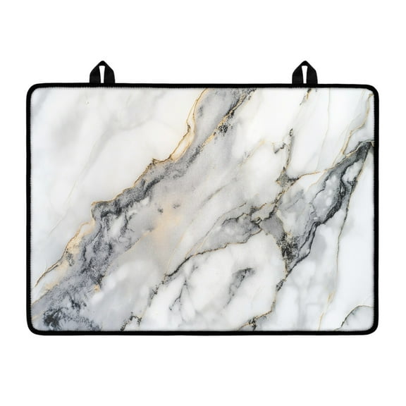 SEANATIVE Stove Cover for Electric Stove Top Induction Cooktop Mat Dust-Proof Glass Cooktop Cover Coffee Machine Mat Heatproof Table Protector for Kitchen Home Indoor Decor, Gray White Marble