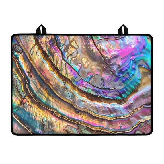 SEANATIVE Stove Cover for Electric Stove Top Non-slip Glass Stove Top Cover Heat-resistant Glass Cooktop Cover Ceramic Stove Cover for Kitchen Accessories Decor, Abalone Shell Print Iridescence