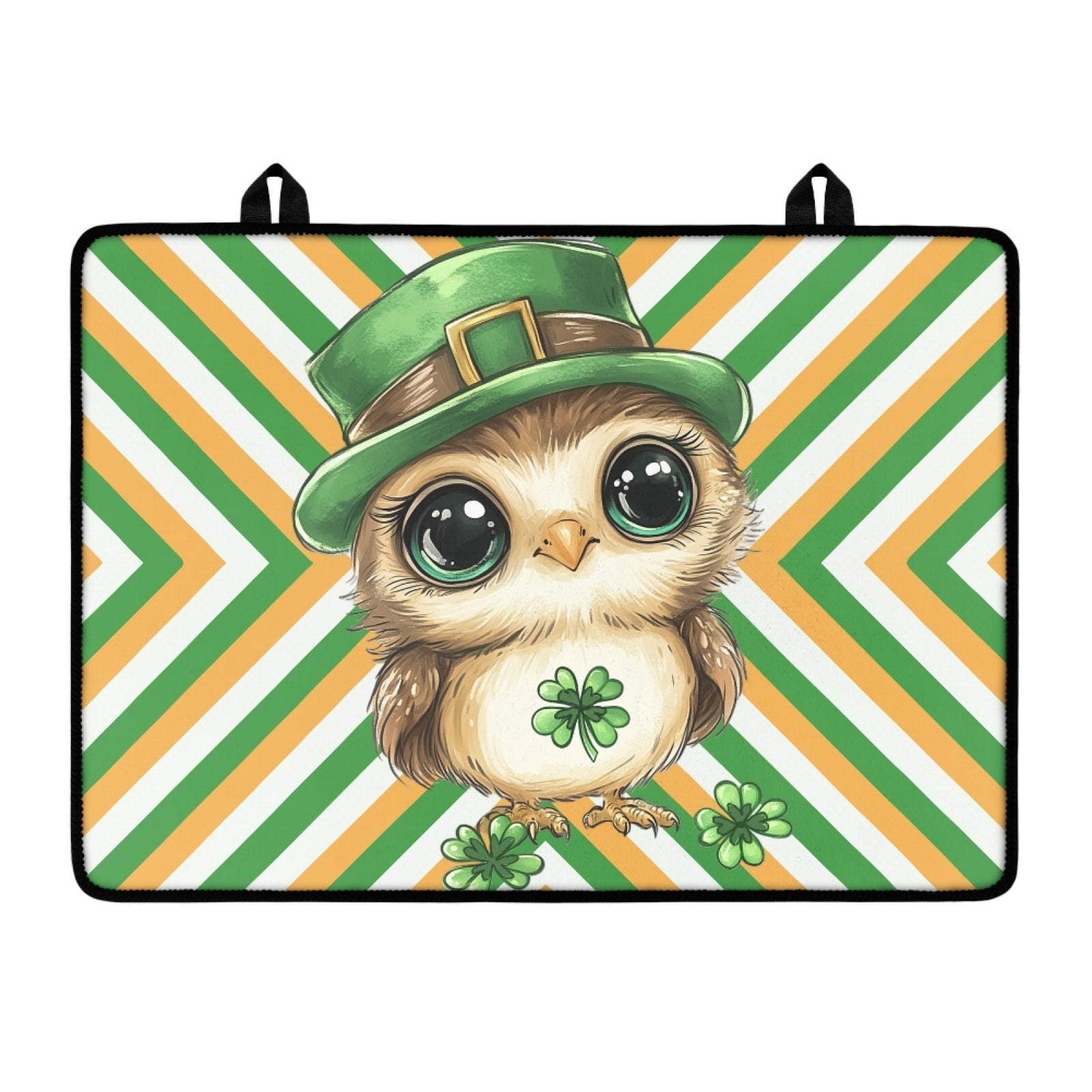 SEANATIVE Stove Top Cover for Gas Stove Induction Cooktop Mats Ceramic Stovetop Protector Pad Flat RV Range Stovetop Mats, Leprechaun Hat Owl Shamrock Clover Irish Flag St. Patrick's Day