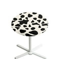 thumbnail image 1 of SEANATIVE Stretch Cocktail Tablecloth 24 Inch Round Table Top Covers Decorative Highboy Tablecloth Small Table Cap Covers Protectors for Birthday Party Wedding Banquet, Cow Print, 1 of 7