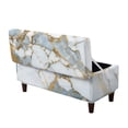 thumbnail image 1 of SEANATIVE Stretch Ottoman Slipcover for Storage Ottoman, Rectangular Footrest Stool Cover Dustproof Furniture Protector Removable Storage Bench Slipcover, M, Marble White Gold Gray, 1 of 7