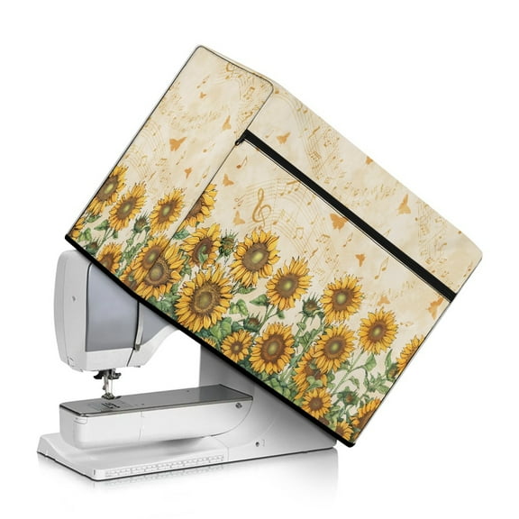 SEANATIVE Sunflower Butterfly Cover for Sewing Machine Dust Cover Aesthetic Protective Cover Compatible with Most Standard Sewing Machines Cover Decor Accessories