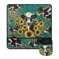 thumbnail image 1 of SEANATIVE Sunflower Cow Sewing Machine Mat with Pockets Leopard Print Sewing Accessories Foldable Sewing Machine Muffling Mats for Most Standard Sewing Machine, 1 of 6