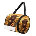 thumbnail image 1 of SEANATIVE Sunflower Round Tissue Holder Highland Cow Round Paper Towel Storage Bag with Adjustable Strap Portable Hanging Paper Holder for Camping Roll Paper Case Cover Home Decor, 1 of 7