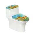 thumbnail image 1 of SEANATIVE Sunflower Toilet Lid Seat Cover and Toilet Tank Lid Cover Set of 2 Pack Toilet Cover Set for Bathroom Decorations Washable Toilet Tank Replacement Machine Wash, 1 of 7
