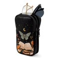 thumbnail image 1 of SEANATIVE Sunglasses Case Dual Compartment Eyeglasses Case Soft Lightweight Zipper Glasses Pouch Shockproof Portable Eyewear Bag Waterproof Glasses Organizer, Butterfly Moon Book Print Black, 1 of 7
