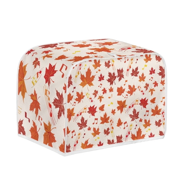 SEANATIVE Thanksgiving 2 Slice Toaster Appliance Cover Fall Maple Leaves Microwave Oven Dust Cover Bread Maker Cover Kitchen Decorative Toaster Cover for Mom Friends
