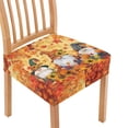 thumbnail image 1 of SEANATIVE Thanksgiving Chair Covers Set of 2 Maple Leaves Dining Chair Covers Square Chair Seat Covers for Dining Chairs Rear-Covered Dinning Chair Upholstered Cover Fall Home Decoration, 1 of 7