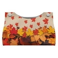 thumbnail image 1 of SEANATIVE Thanksgiving Tissue Box Cover Rectangular PU Leather Tissue Box Holder Fall Maple Leaves Tissue Cover Organizer for Bathroom, Kitchen, Bedroom, Office Desk, Nightstand, 1 of 7