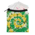 thumbnail image 1 of SEANATIVE Tie Dye Sanitary Napkin Storage Bag with Zipper Butterfly Jamaica Flag First Period Gifts for Women Sanitary Napkin Bag for Women Ladies Period Pouch for Office, 1 of 7
